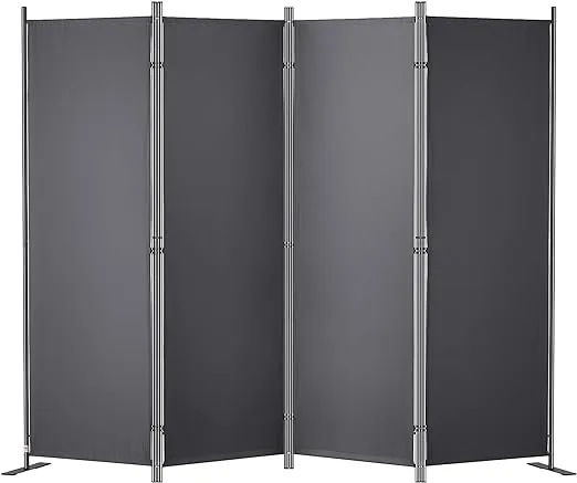 VEVOR Room Divider 5.6 ft (88×67.5inch)Room Dividers and Folding Privacy Screens (4-Panel) Fabric Partition Room Dividers for Office Bedroom Dining