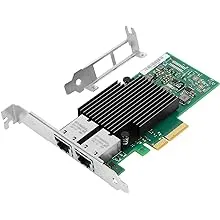 10Gb PCI-E NIC Network Card for Intel X550-T2, 1GbE/2.5GbE/5G<wbr/>bE/10GbE Copper ...