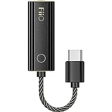 FiiO JadeAudio KA1 Headphone Amps Amplifier Tiny USB DAC High Resolution 3.5mm Lossless for Smartphones/PC/Laptops/Players(Type C, Black)