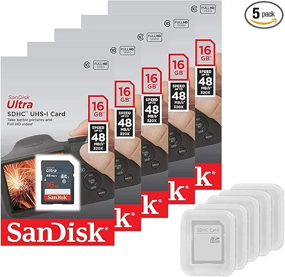 SanDisk 64GB Ultra SDXC UHS-I Memory Card - 120MB/s, C10, U1, Full HD, SD Card - SDSDUN4-064G-GN6IN