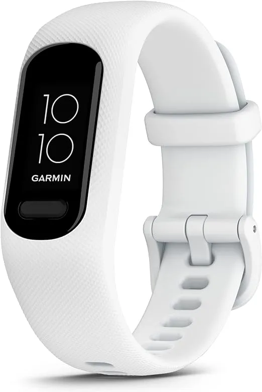 Garmin - vívosmart 5 Smart Fitness Tracker + Heart Rate Small/Medium - White