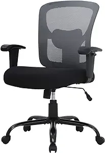 BestOffice Big and Tall Office Chair 400lbs Desk Chair Mesh Computer Chair with Lumbar Support Wide Seat Adjust Arms Rolling Swivel High Ba