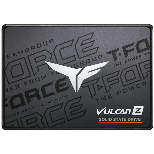 TEAMGROUP T-Force Vulcan Z 256GB SLC Cache 3D NAND TLC 2.5 Inch SATA III Internal Solid State Drive SSD (R/W Speed up to 520/430 MB/s) T253TZ256G0C101