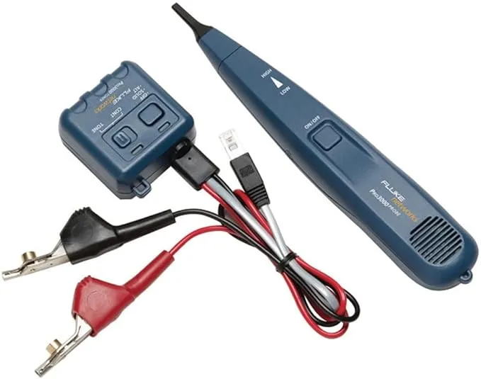 Fluke Networks 26000900 Pro3000 Tone Generator and Probe Kit with SmartTone Technology, Blue 