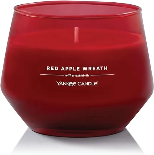 Yankee Candle Studio Medium Candle, Red Apple Wreath, 10 oz, Home Décor