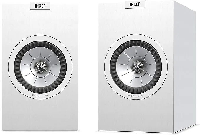 KEF Q150 Bookshelf Speakers (Pair, White) 