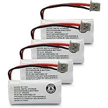 GEILIENERGY 2.4V 300mAh BT-1021 BT-1025 BT-1008 BT-1016 Phone Battery Compatible with Uniden BT1021 Empire CPH-515B BBTG0798001 Cordless Phone (4-Pack)