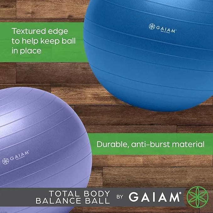 Gaiam Total Body Balance Ball Kit 75 cm