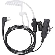 2Pin Covert Acoustic Tube Earpiece Headset Mic for Motorola Two Way Radios 