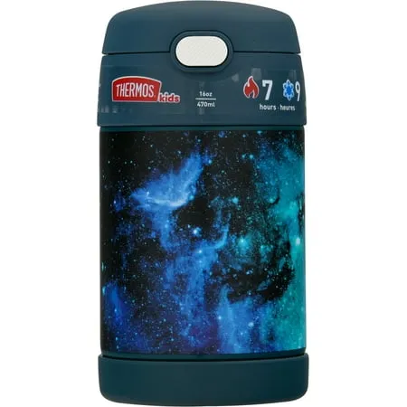 THERMOS FUNTAINER Vakuumisolierter Lebensmittelbehälter mit Löffel, 473 ml, Galaxieblaugrün