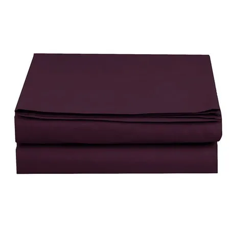 Elegant Comfort® Wrinkle-Free 1500 Thread Count Egyptian Quality, 1-Piece Flat Sheet, Twin/Twin XL, Purple