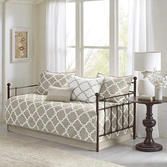 Madison Park Essentials Merritt 6-Piece Reversible Daybed Set, Taupe