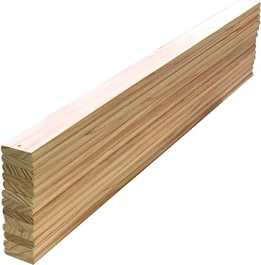 Solid Pine Wood Slats Full Size Bed Mattress Support Wooden Slats 54 Inches Long x 2.75 Inches Wide x 5/8 Inches Tall Pack of 13 Count Replacement Spare Parts