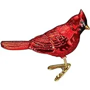 Old World Christmas Shiny Red Northern Cardinal Ornament