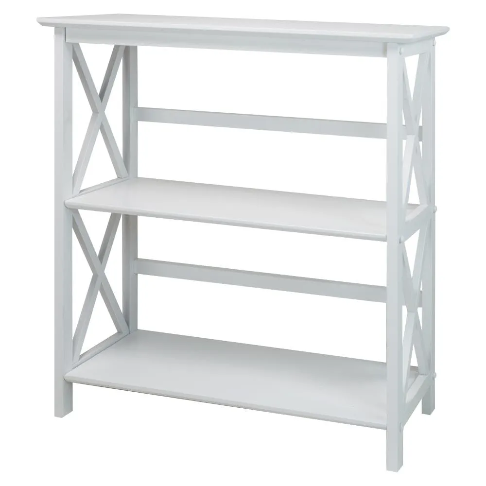 Casual Home 3-Shelf Montego Bookcase, White