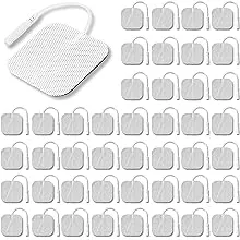 Syrtenty TENS Unit Pads 2"X2" 44 Pcs, 3rd Gen Reusable Latex-Free Replacement Pads Electrode Pads with Upgraded Sticky Electrode Pads Gel and Non-Irritating Design for Muscle Stimulator Electrotherapy