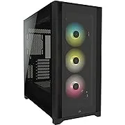 Corsair iCUE 5000X RGB Tempered Glass Mid-Tower ATX PC Smart Case - Black