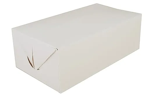 Southern Champion Tray 2730 Paperboard White Lunch Carry-Out Box, Fast Top, 8-7/8" Length x 4-7/8" Width x 3-1/16" Height (Case of 400)