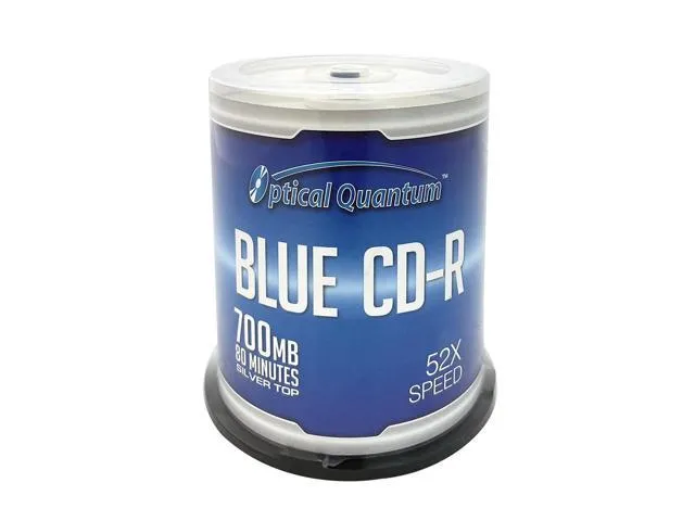 100 PK Smartbuy Super Blue CD-R 52X 700MB White Inkjet Hub Printable Blank Disc