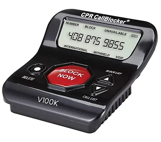 CPR Call Blocker & Display w/ 100K Pre-Blocked Phone Numbers