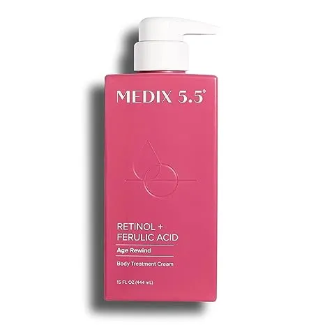 Medix 5.5 Retinol Body Cream Firming Moisturizer & Crepey Skin Care Treatment