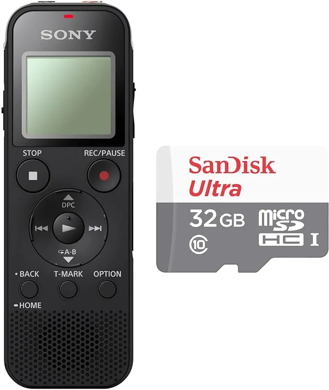 Sony ICD-PX470 Stereo Digital Voice Recorder with Built-in USB Voice Recorder and 16GB Class 10 Micro SDHC Card Bundle (2 Items)Sony ICD-PX470 Stereo Digital Voice Recorder with Built-in…