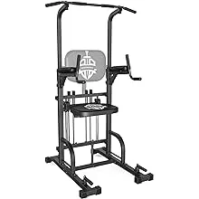 Sportsroyals Power Tower Pull Up Dip Station Multi-Function Home Gym Strength Training Fitness Equipment 440LBS