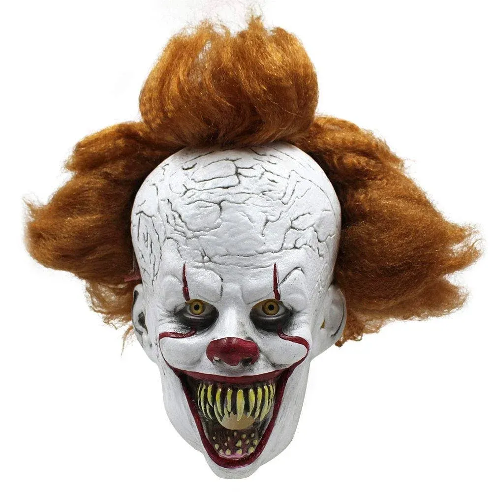 Binggle Halloween Mask It Pennywise for Adults Clown Scary Costume Cosplay Party