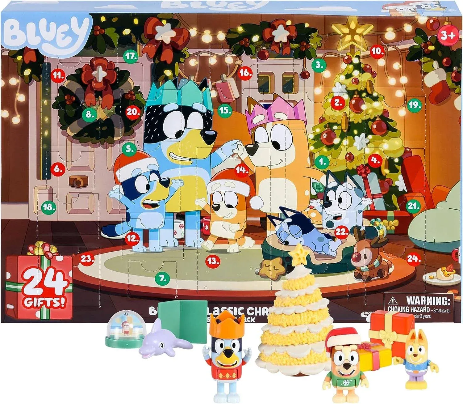 Bluey's Exclusive Advent Calendar Pack. Open the Packaging To Find A Bluey Surprise Each Day For 24 days Including Exclusive Figures! | Amazon Exclusive