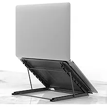 Klsniur Laptop Tablet Stand, Foldable Portable Ventilated Desktop Laptop Holder, Universal Lightweight Adjustable Ergonomic Tray Cooling