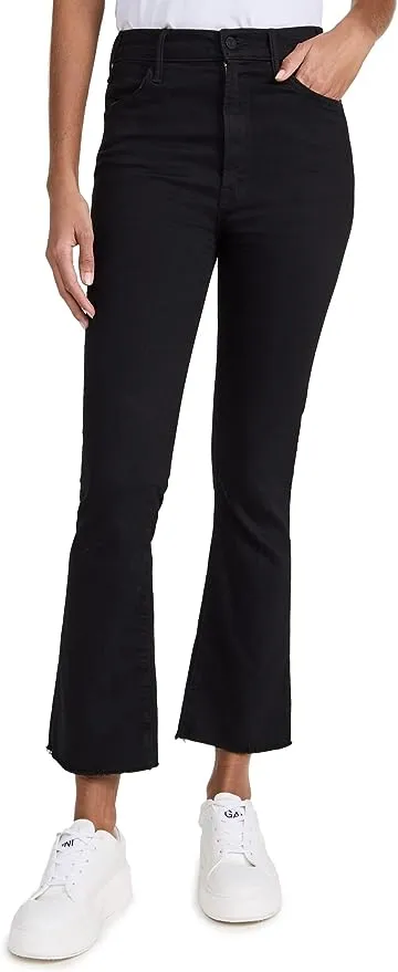 MOTHER The Hustler High Waist Ankle Fray Jeans in Not Guilty