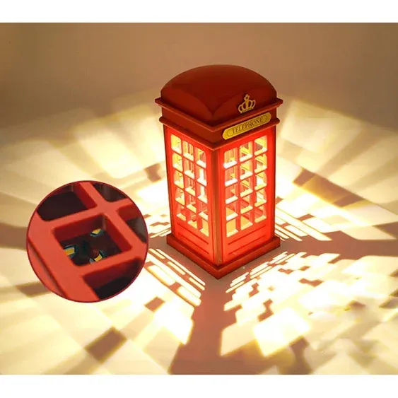 usb / battery phone booth night light bedside lamp lamp