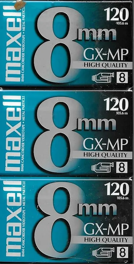 Maxwell  8mm Camcorder Video Tapes, GX-MP High Quality, 120 Minutes 2 Pack New