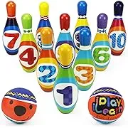 Toddler Indoor Bowling Toys Soft Foam Set Indoor Activity Play Game Ages 2+