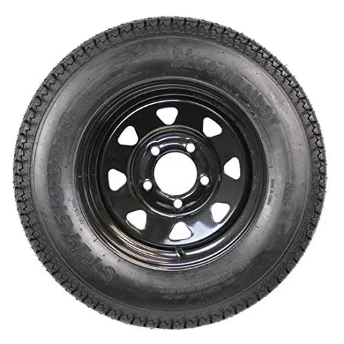 2-Pk Trailer Tire On Rim Bias Ply ST175/80D13 175/80 LRC 5-4.5 Black Spoke Wheel