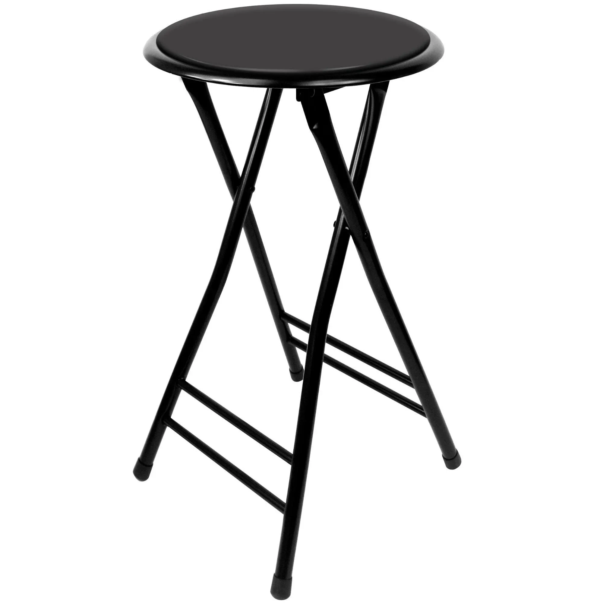 24 inch Cushioned Folding Stool - Trademark Home Collection