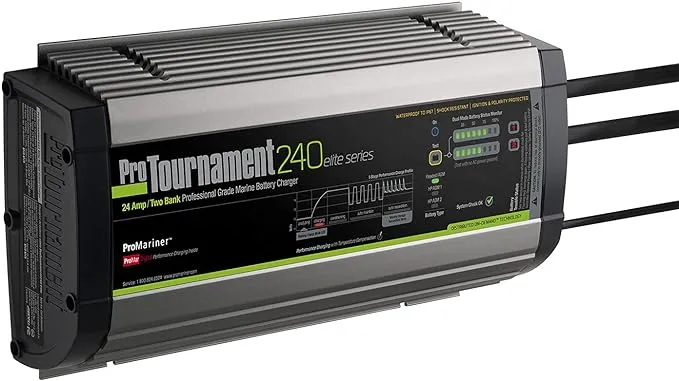 ProMariner - ProTournament 240 Elite Dual Charger - 24 Amp, 2 Bank