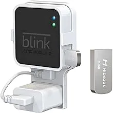 256GB USB Flash Drive and Outlet Mount for Blink Sync Module 2, Save Space and Easy Move Mount Bracket Holder for Blink Outdoor Indoor Security System (Blink Sync Module 2 is NOT Included)