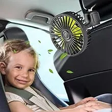 HUENLYEL USB Car Seat Fans for Backseat Baby Electric 5V USB Car Cooling Fan for Car Rear Seat Baby Kids Passengers