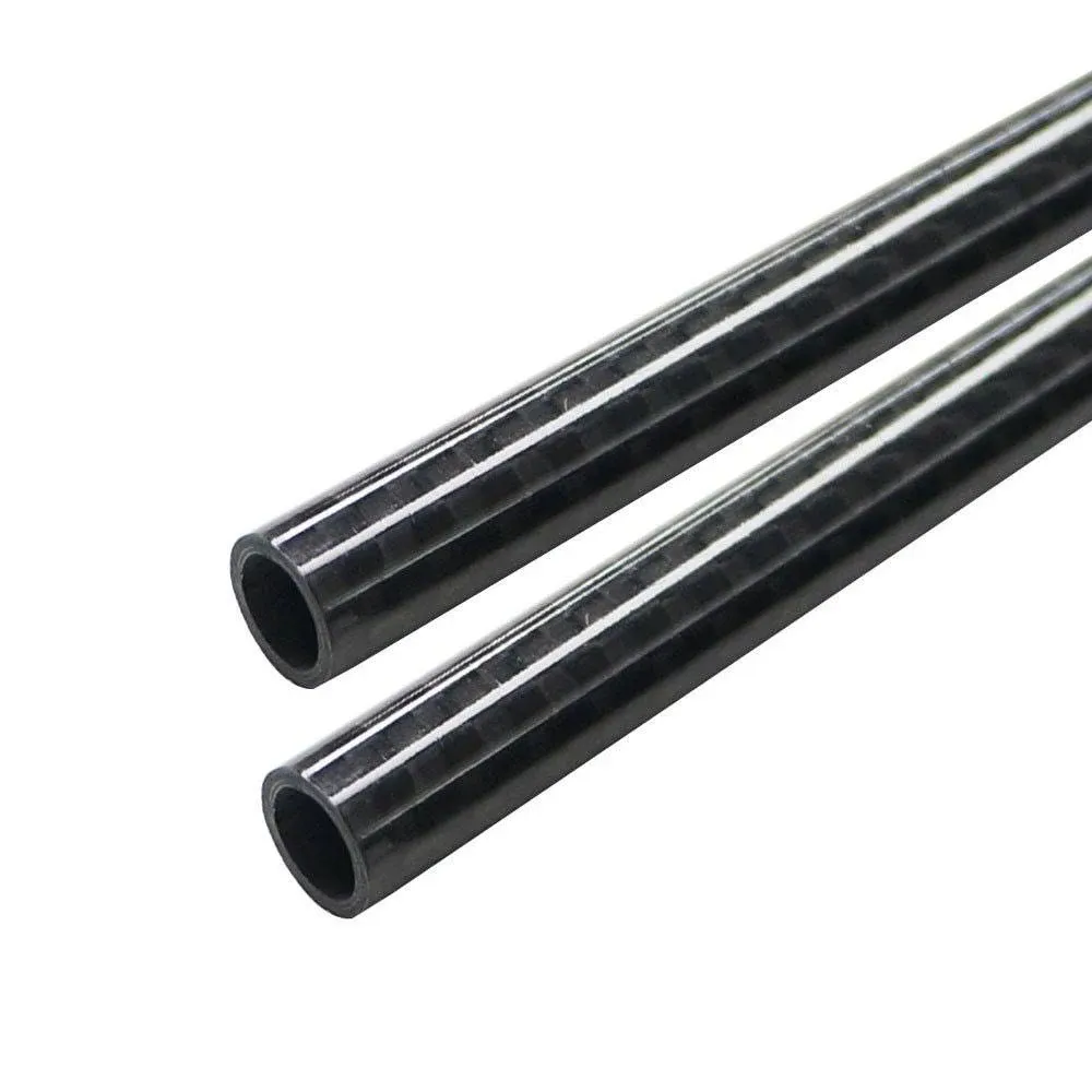 Glossy Surface 3K Roll Wrapped Carbon Fiber Tube 8mm*10mm*500mm(2 PCS)(AB0003)