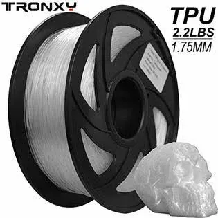 Flexible TPU 3D Printers Filament 1.75mm Color Is Clear Accuracy +/- 0.05mm Net ...