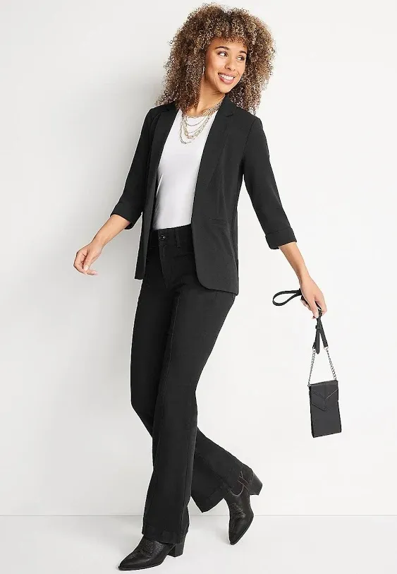 Old Navy Women's Heathered Twill Pixie Blazer