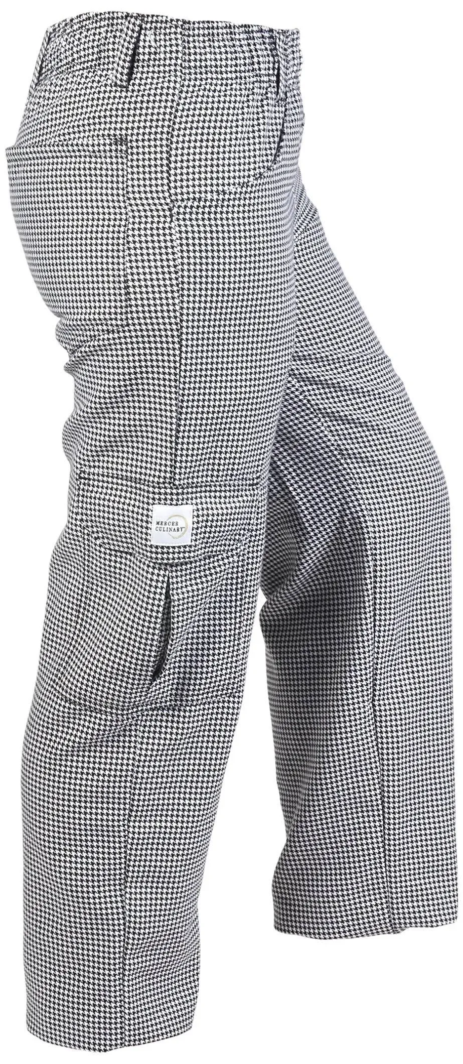 Mercer Culinary Black/White 2X Large Genesis Womens Chef Cargo Pant in Hounds Tooth