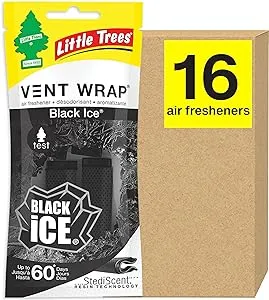 Little Trees Air Freshener Vent Wrap Black Ice 4-Pack