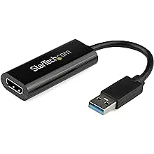 StarTech.com USB 3.0 to HDMI Adapter - 1080p (1920x1200) - Slim/Compact USB Type-A to HDMI Display Adapter Converter for Monitor - External Video & Graphics Card - Black - Windows Only (USB32HDES)