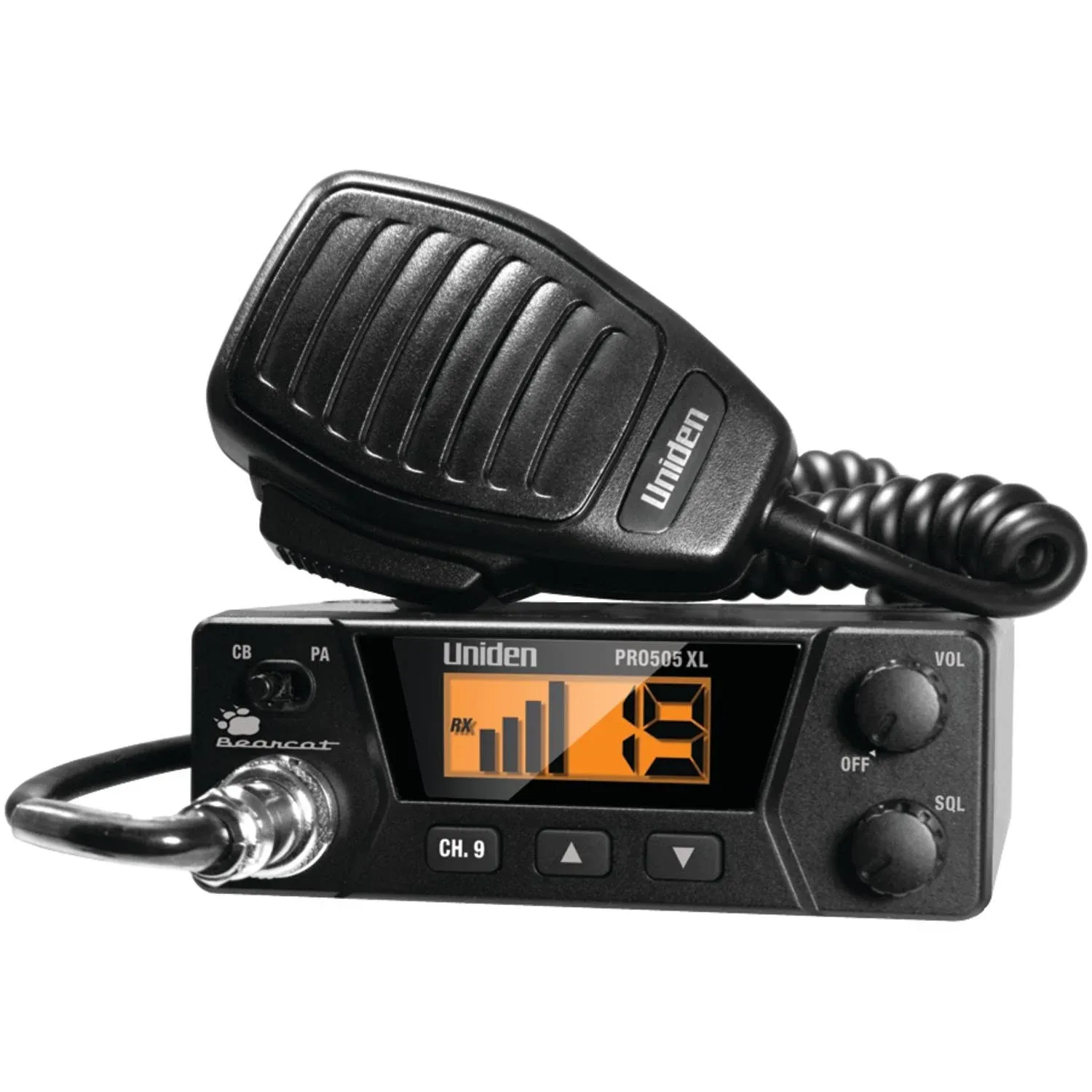 Uniden PRO505XL 40-Channel Bearcat Compact CB Radio, Black