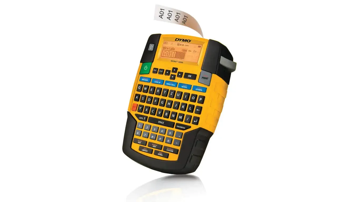 Rhino 4200 Basic Industrial Handheld Label Maker, 1 Line, 4.06 x 8.46 x 2.24