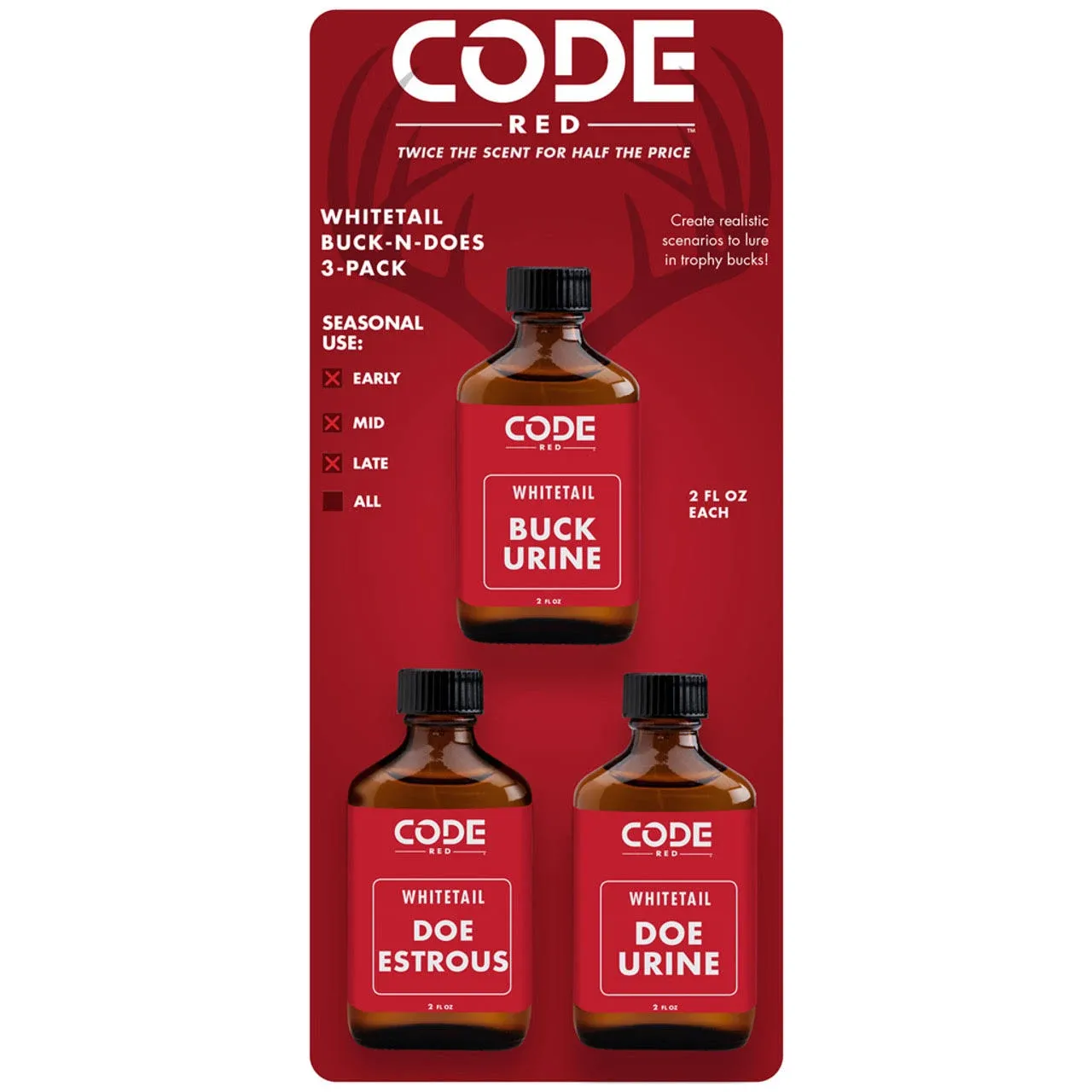 Code Blue Code Red Buck-N-Does Urine Combo Deer Attractant | Holiday Gift