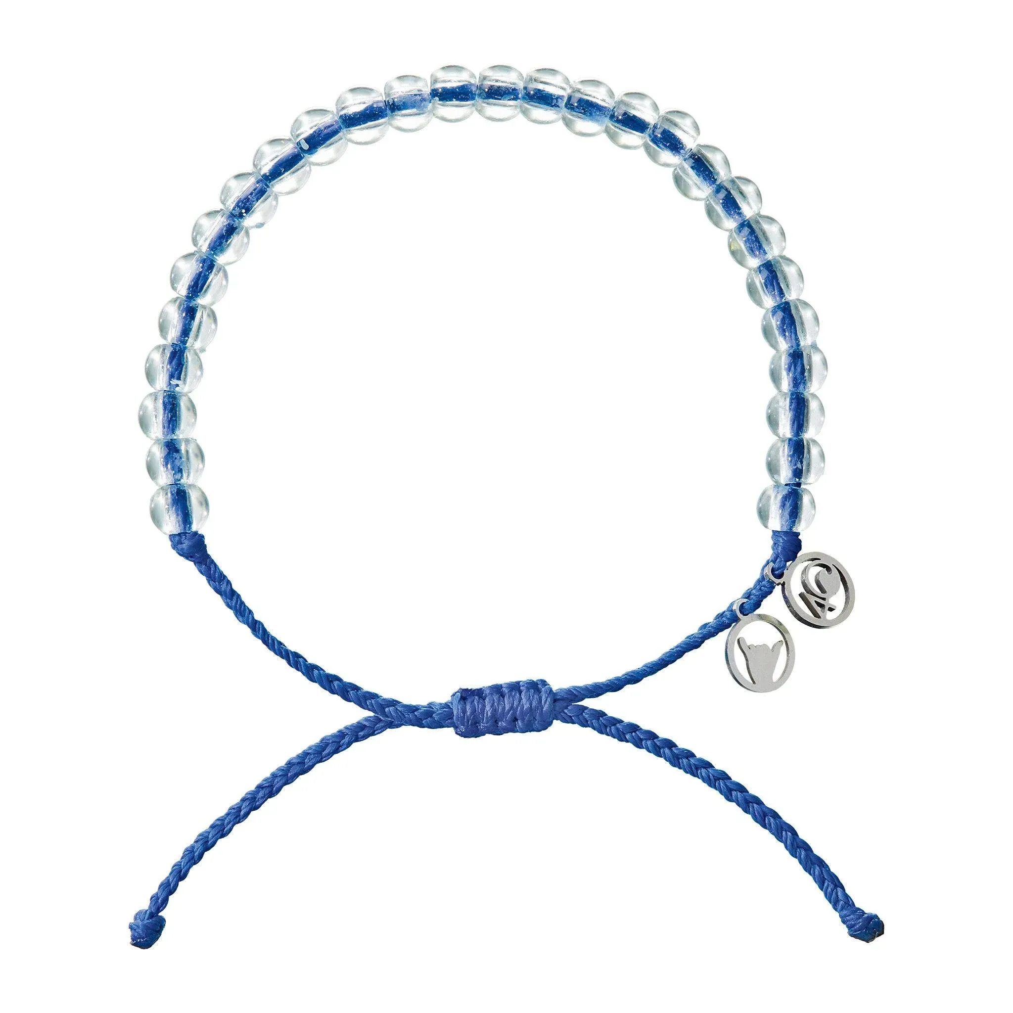 4Ocean Handmade Beaded Bracelet from Recycled Plastic with Silver 4O Charm