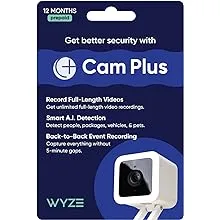 WYZE Cam Plus 12 Month Subscription, WYZECP12